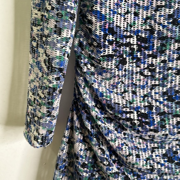 Reiss floral print multi color mash bodycon long sleeve mini dress size 8 Fariy - Picture 10 of 14